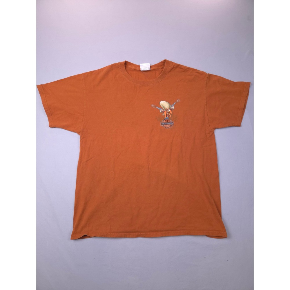 Harley-Davidson Yosemite Sam Sturgis SD Orange Graphic T-Shirt Mens Large